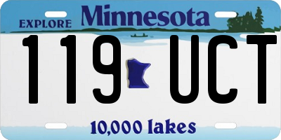 MN license plate 119UCT