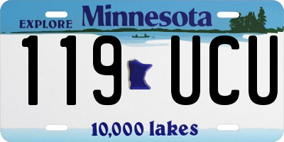 MN license plate 119UCU