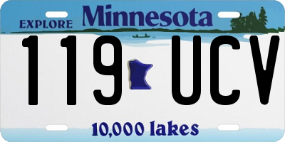 MN license plate 119UCV