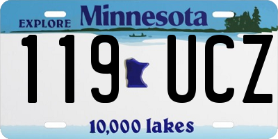MN license plate 119UCZ