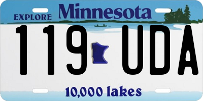 MN license plate 119UDA