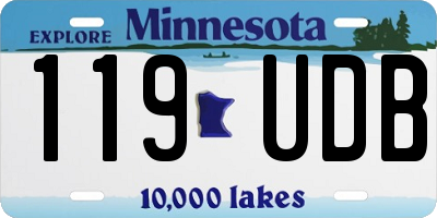 MN license plate 119UDB