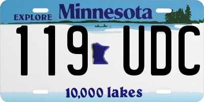 MN license plate 119UDC
