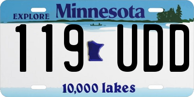 MN license plate 119UDD