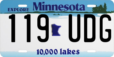 MN license plate 119UDG