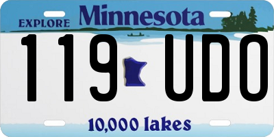 MN license plate 119UDO