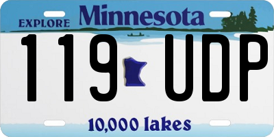 MN license plate 119UDP