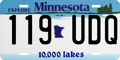 MN license plate 119UDQ