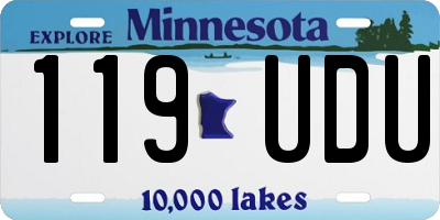 MN license plate 119UDU