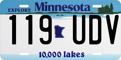 MN license plate 119UDV