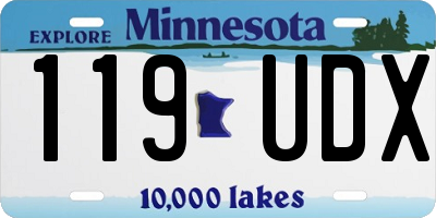 MN license plate 119UDX