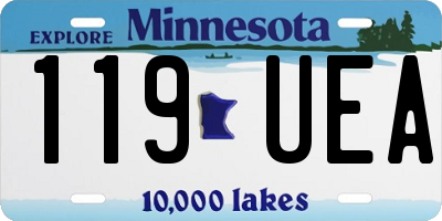 MN license plate 119UEA