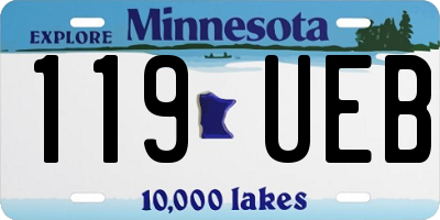 MN license plate 119UEB