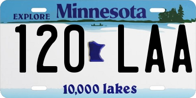 MN license plate 120LAA