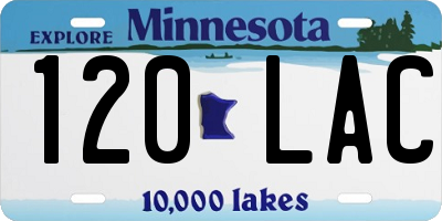 MN license plate 120LAC