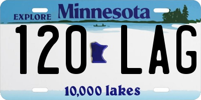 MN license plate 120LAG