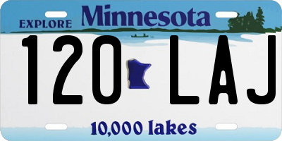 MN license plate 120LAJ