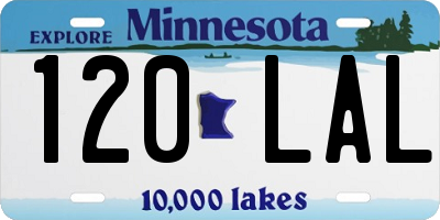 MN license plate 120LAL