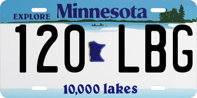 MN license plate 120LBG