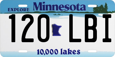 MN license plate 120LBI