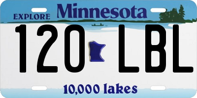 MN license plate 120LBL