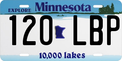 MN license plate 120LBP