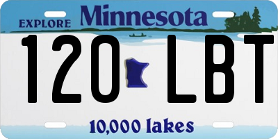 MN license plate 120LBT