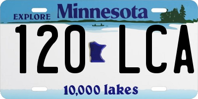 MN license plate 120LCA