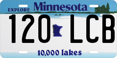 MN license plate 120LCB