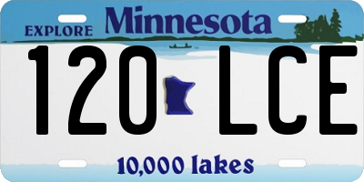 MN license plate 120LCE