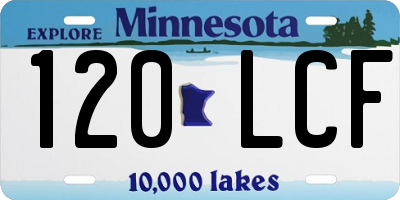 MN license plate 120LCF