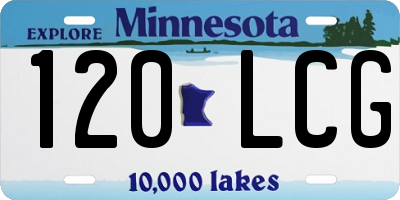 MN license plate 120LCG