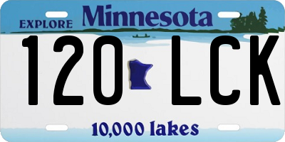 MN license plate 120LCK
