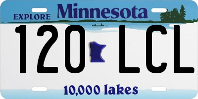 MN license plate 120LCL