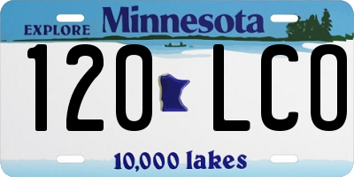 MN license plate 120LCO