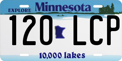 MN license plate 120LCP