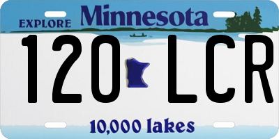 MN license plate 120LCR