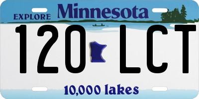 MN license plate 120LCT