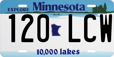 MN license plate 120LCW