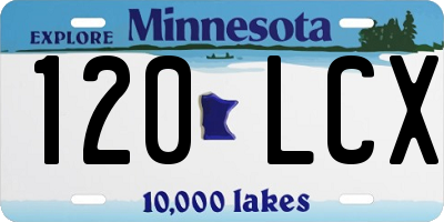 MN license plate 120LCX