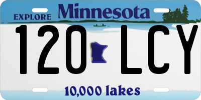MN license plate 120LCY