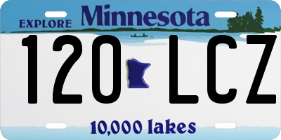 MN license plate 120LCZ