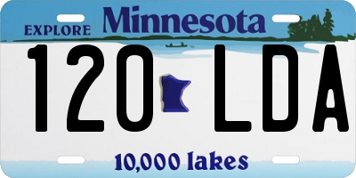 MN license plate 120LDA
