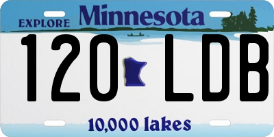 MN license plate 120LDB