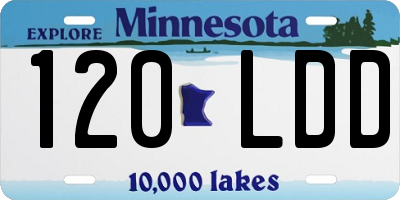 MN license plate 120LDD