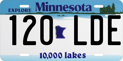 MN license plate 120LDE