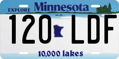 MN license plate 120LDF