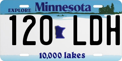 MN license plate 120LDH
