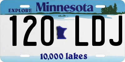 MN license plate 120LDJ