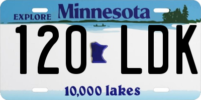 MN license plate 120LDK